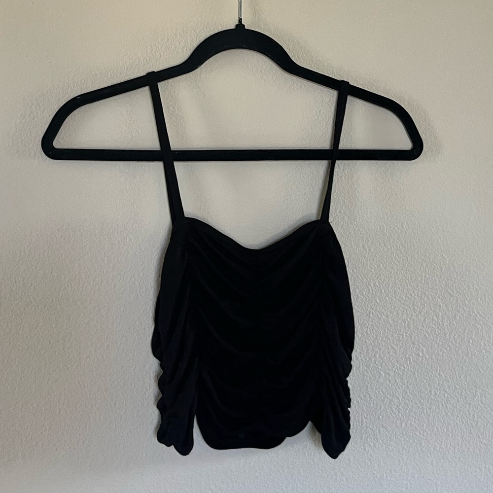 plain black, great condition crop top